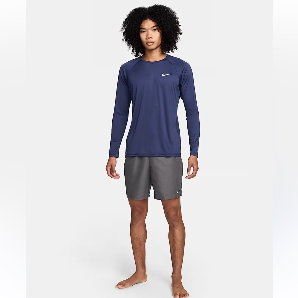 MEN’S NIKE Active long sleeve hydroguard swim shirt Sz S NWOT
